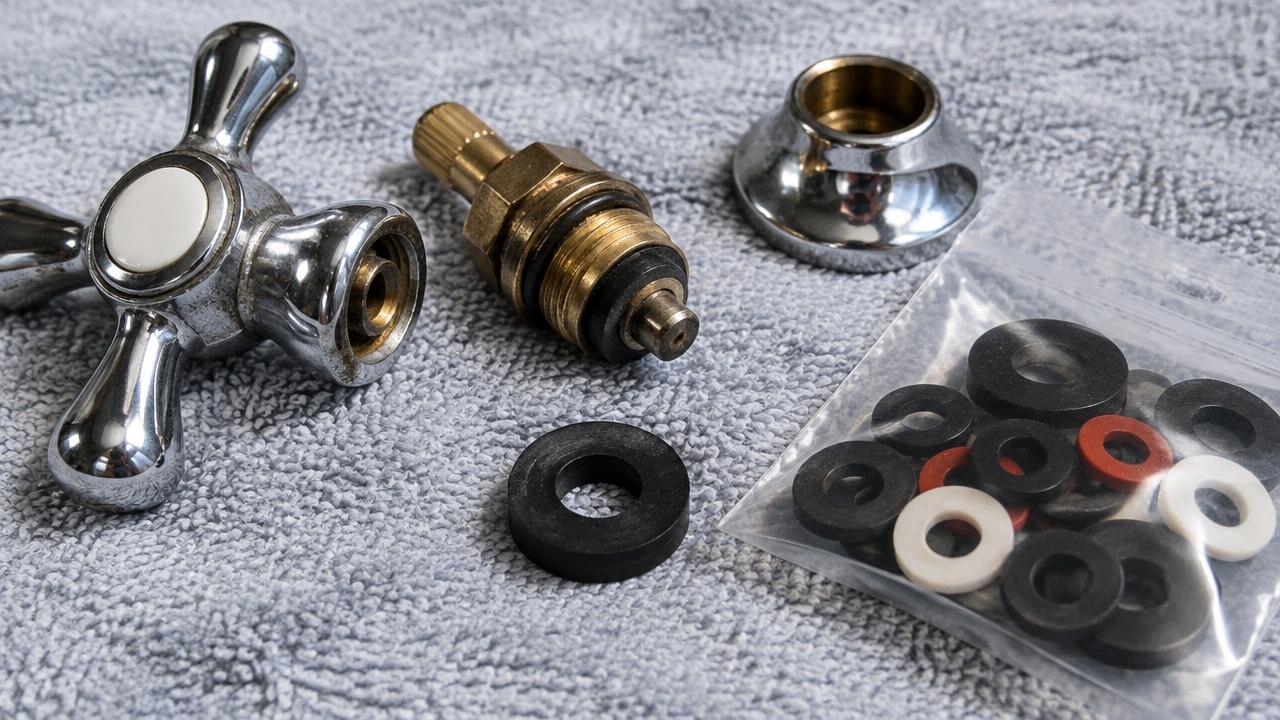 Tap headgear with jumper and rubber washer