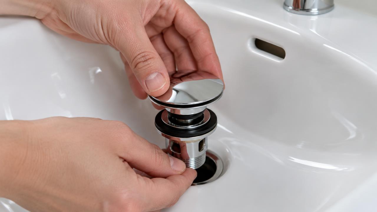 Basin waste and trap with seals shown