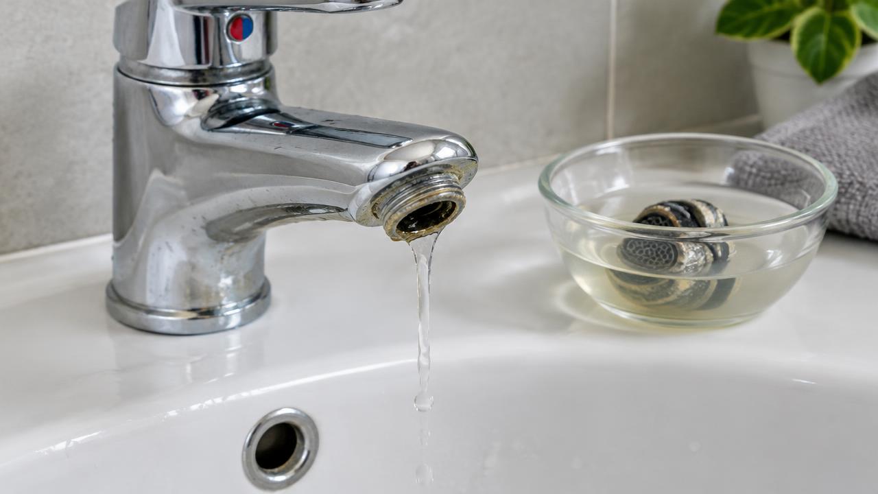 Isolation valve being opened with a flat screwdriver