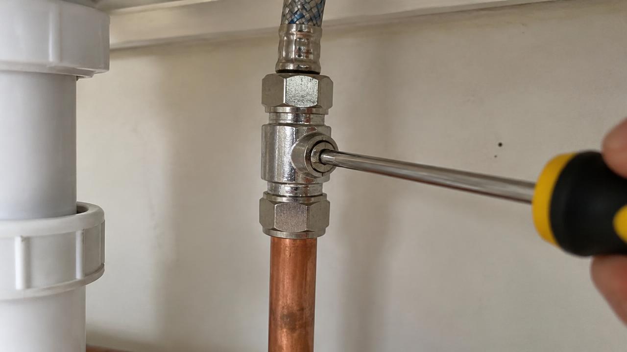 Cutaway of a UK isolation valve showing the ball and slot